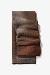 Vilanova Manta de cachecol plissado estampado Castanho