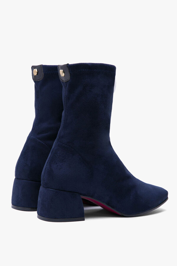 Cortefiel Block heel bootie Navy