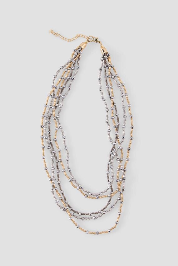 Collar múltiple a dos tonos