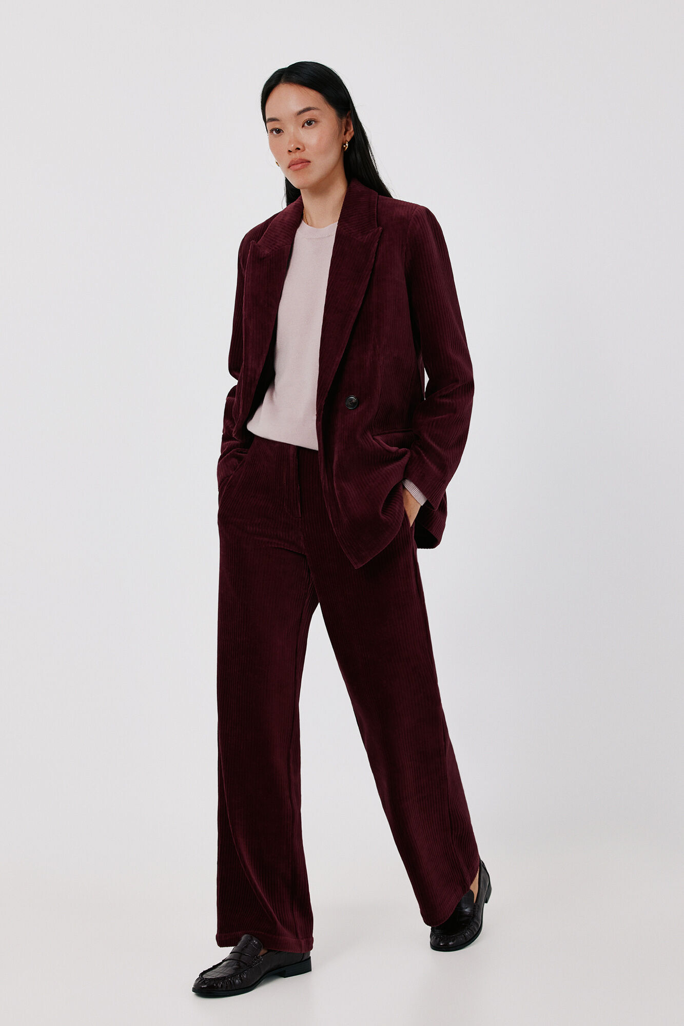 Cortefiel Corduroy wide-leg trousers