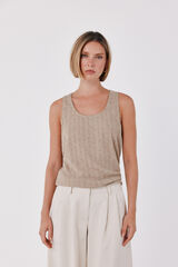 Cortefiel Lace trim vest top Yellow