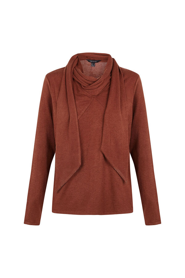 Cortefiel Camiseta bufanda Camel