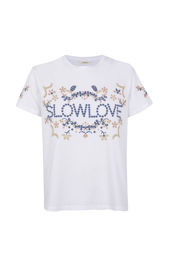Slowlove Camiseta bordado Multicolour