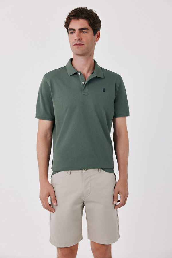 Cortefiel Basic regular Bermuda shorts Beige