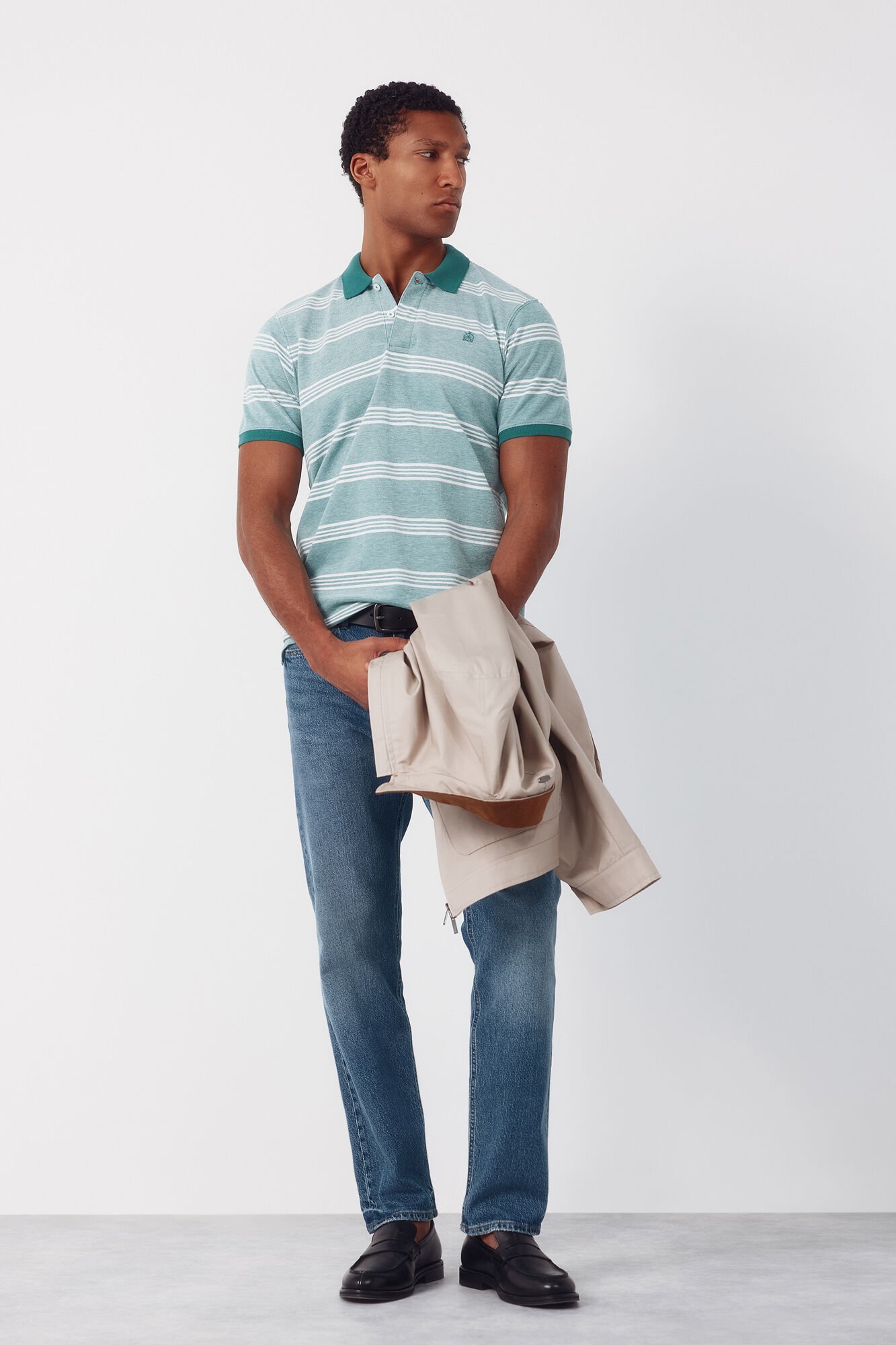 Cortefiel Polo oxford de rayas