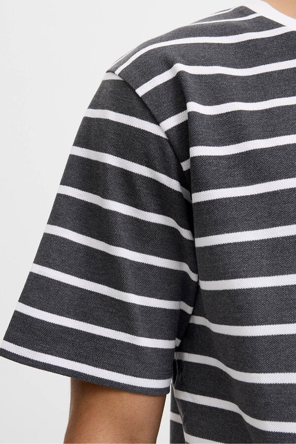 Jack & Jones T-shirt riscas Cinzento