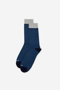 Cortefiel Plain colourful socks Blue