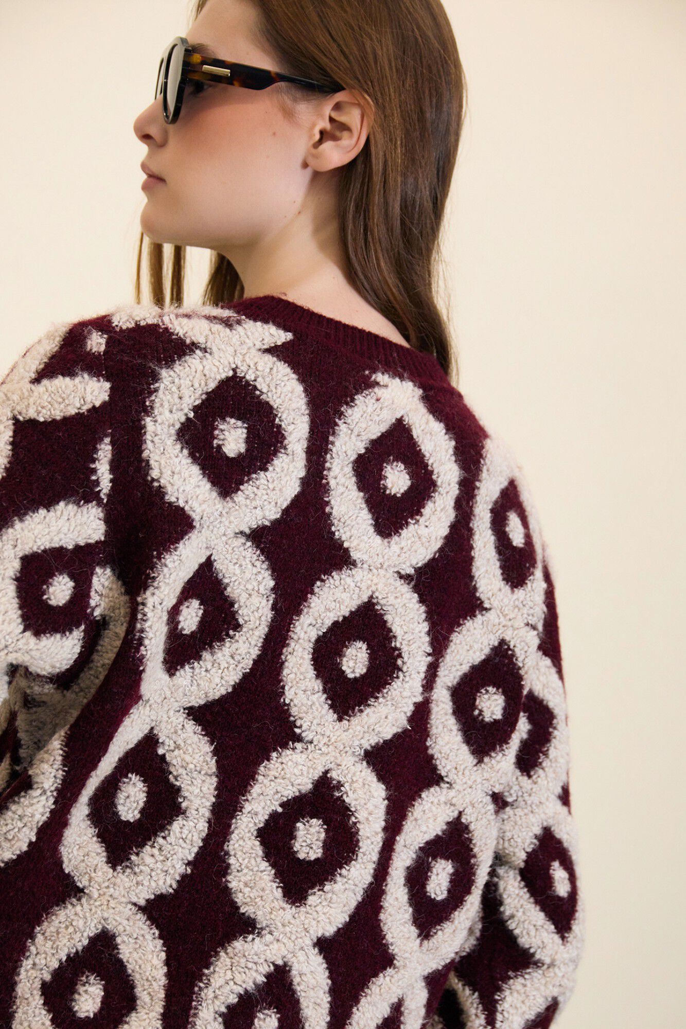 Meisie Cardigan com la&ccedil;ada em contraste