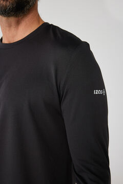 Cortefiel Technical long-sleeved T-shirt Black