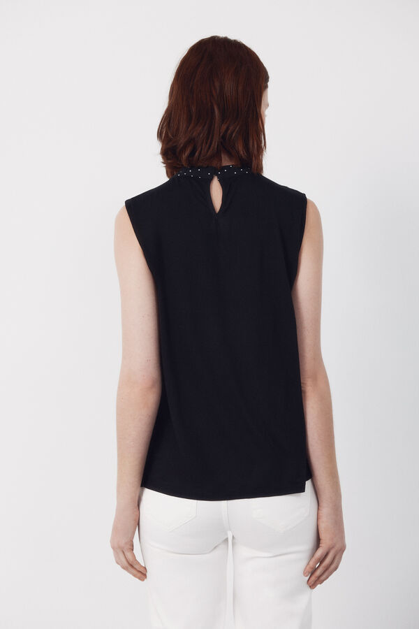 Cortefiel Cropped teardrop top Printed grey