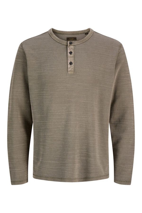 Jack & Jones T-shirt canelada regular Castanho