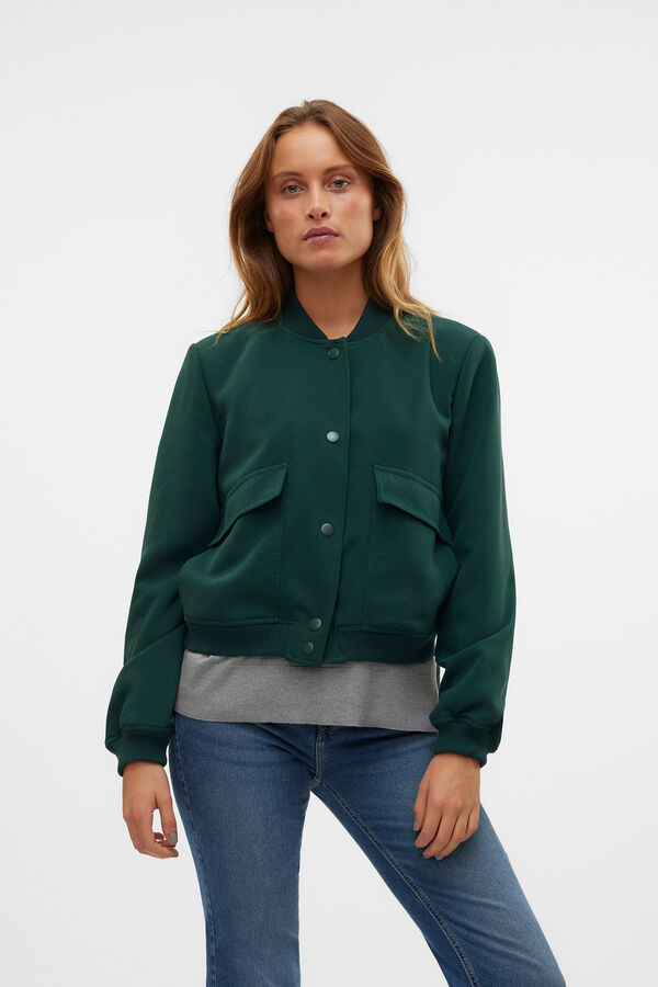 Vero Moda Long sleeve bomber jacket Dark green