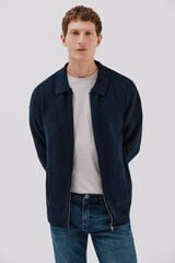 Cortefiel Textured knit jersey-knit  Navy
