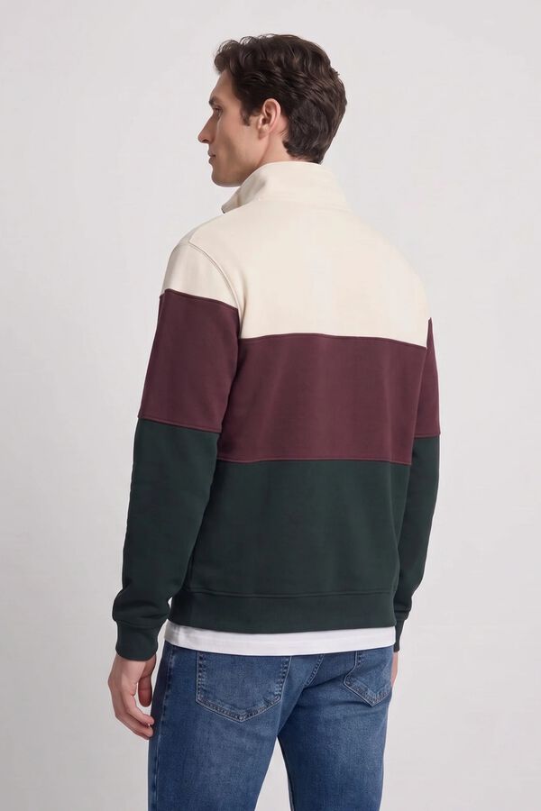 Silbon Colour block sweatshirt Green