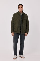 Cortefiel Diamond quilted field jacket Kaki