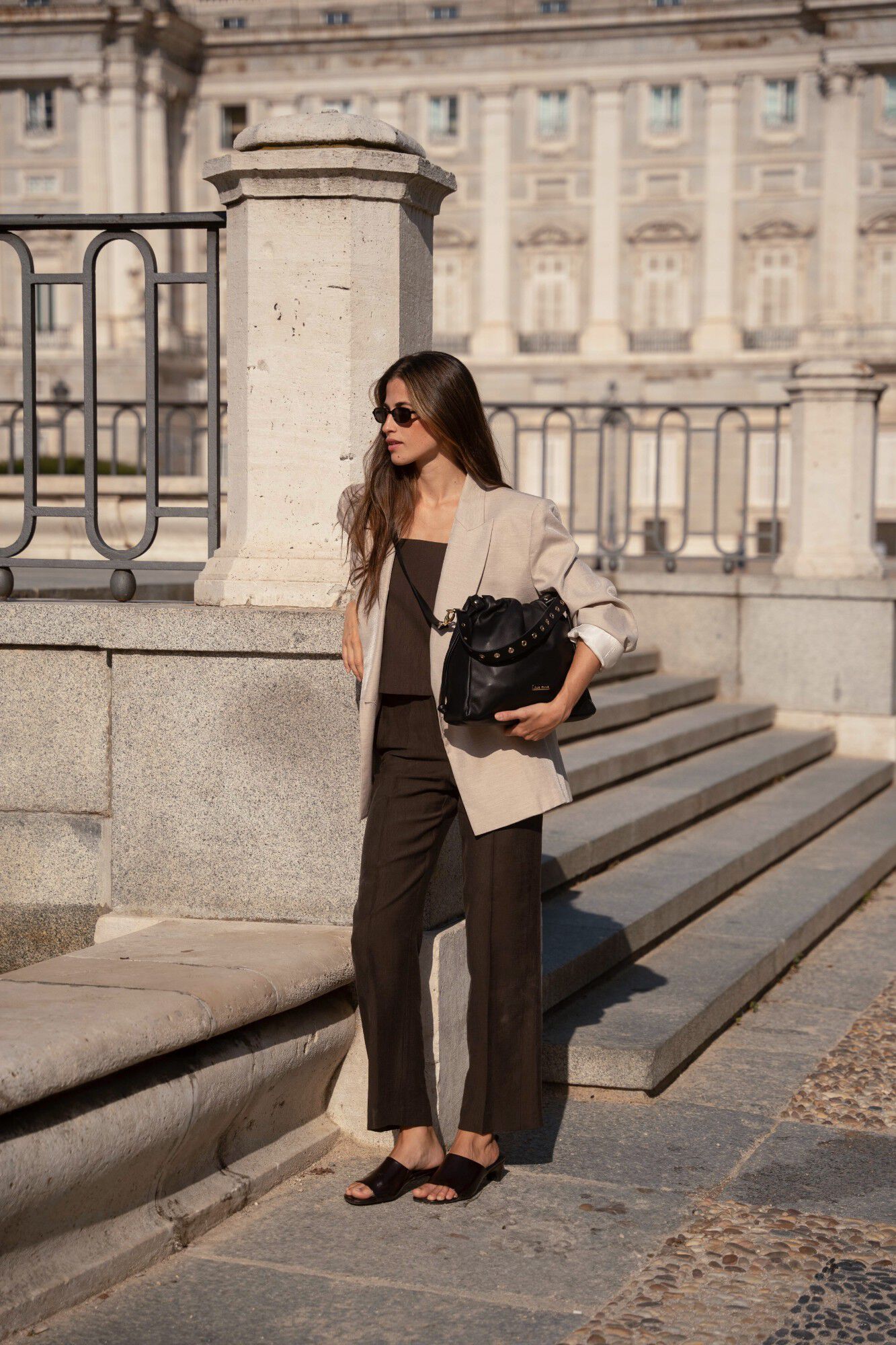 The Code Mala Pouch em pele