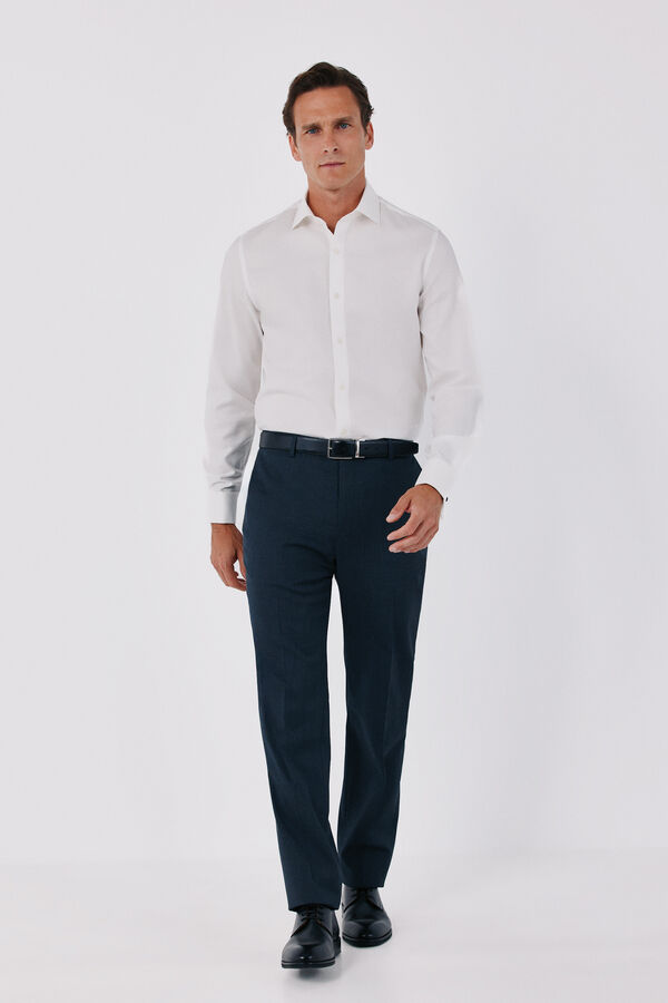 Cortefiel Twill smart fabric blazer Dark grey