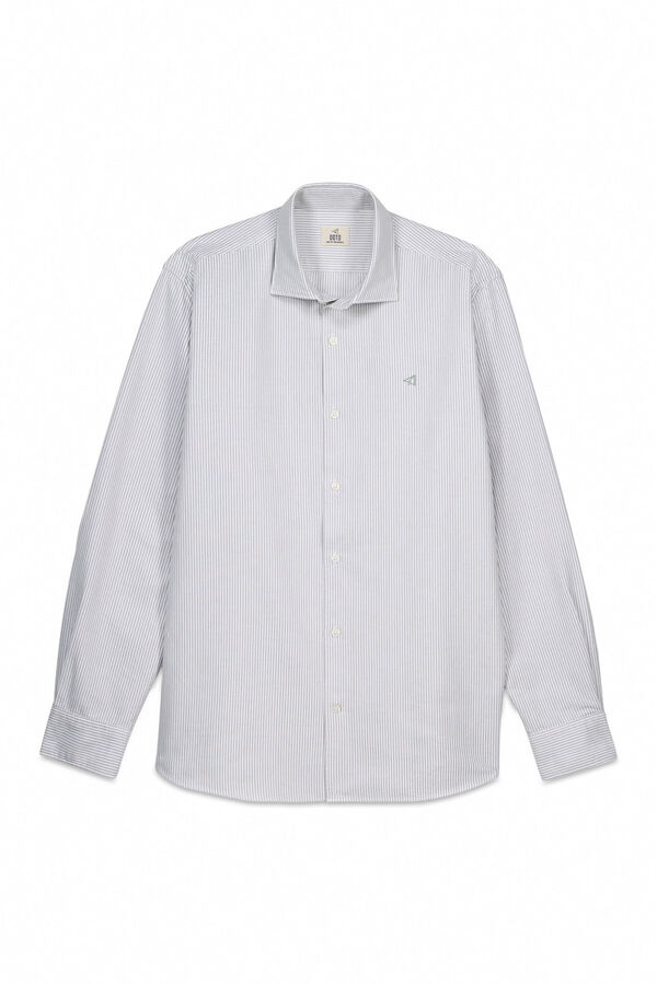 OOTO Camisa oxford rayas Kaki