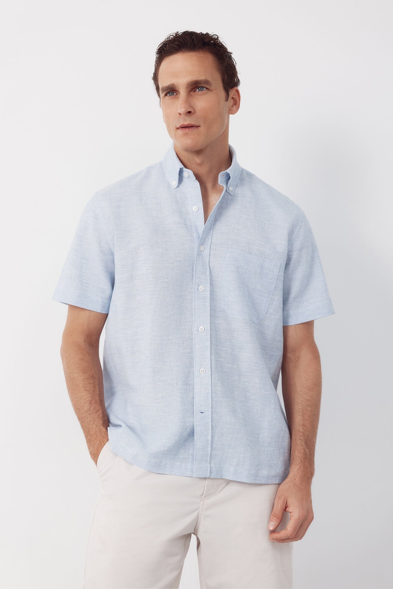 Cortefiel Linen short sleeve shirt
