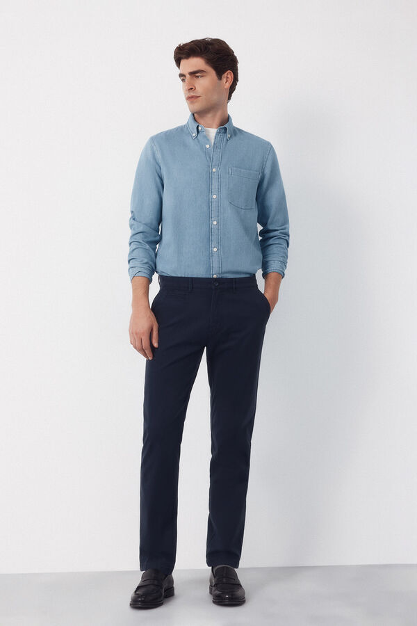 Cortefiel Slim fit chinos Navy