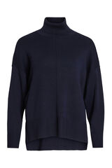 Vila Jersey de cuello vuelto con viscosa Azul marino