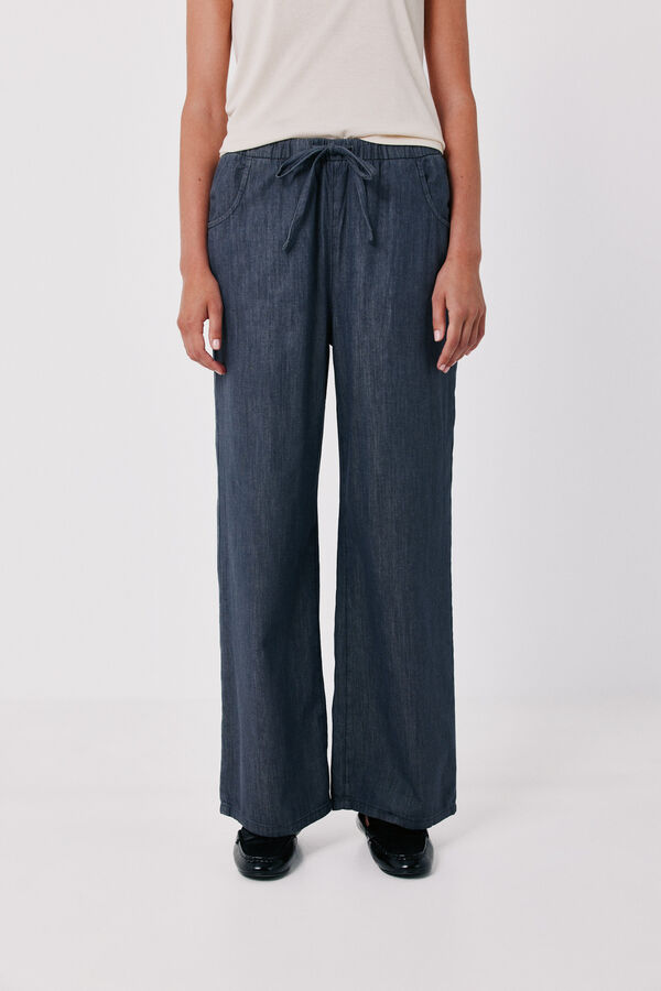 Cortefiel Chambray pyjama trousers Blue