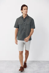 Cortefiel Bermuda oxford fabric Green