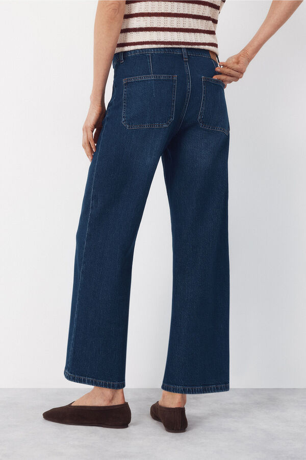 Cortefiel Jeans Marine com bolsos Azul