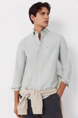 Cortefiel Camisa oxford lisa Verde