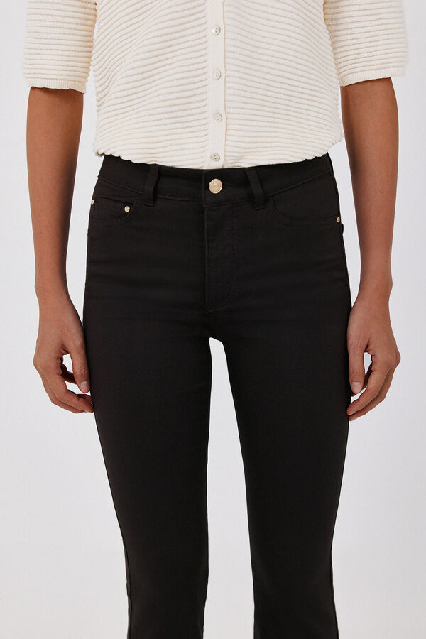 Cortefiel Sensational cropped flare jeans Dark brown