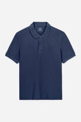 OOTO Polo piqué lavado bordado de avião Azul