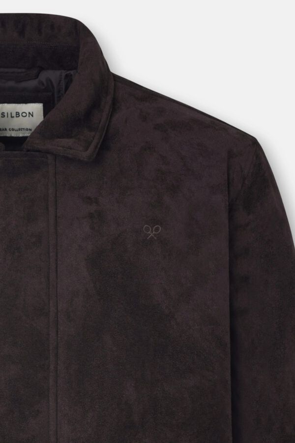Silbon Split leather jacket Dark brown