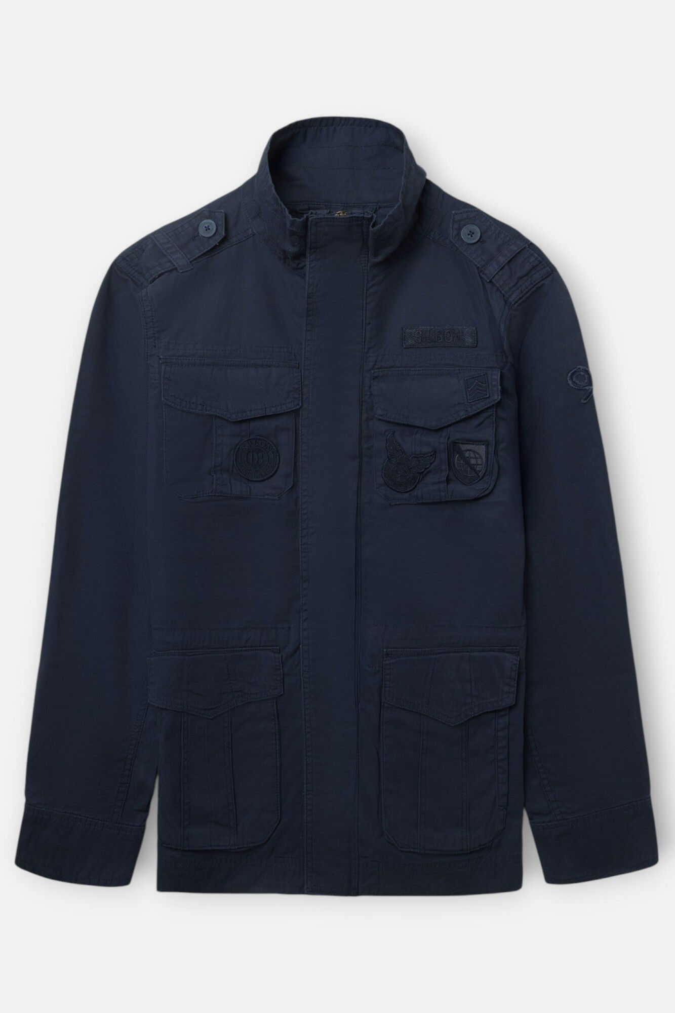 Silbon Casaco militar com manchas tingidas