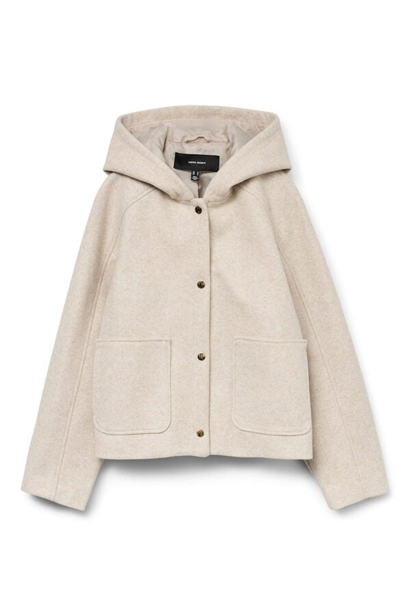 Vero Moda Curve Sobretudo curto de tecido, tamanho grande  Cinzento