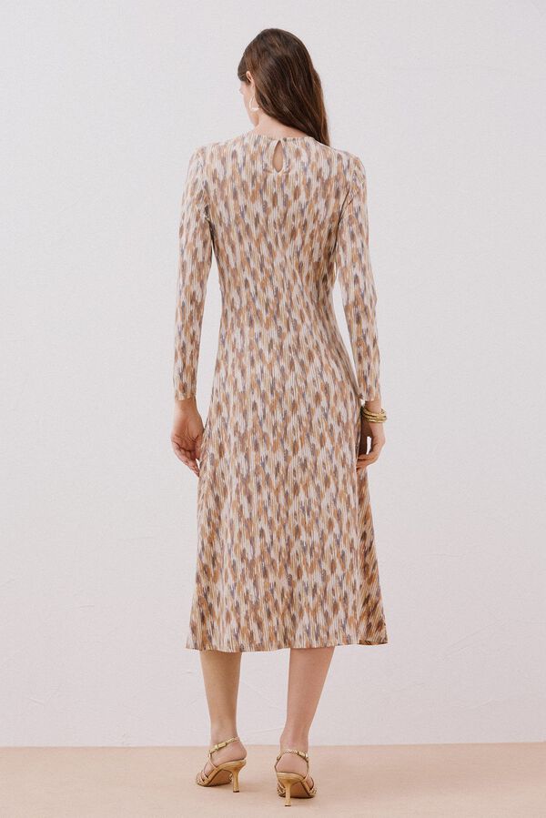 Cortefiel Printed gathered dress Multicolour