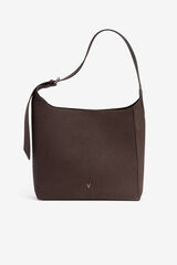 Vilanova Mala de ombro com efeito crocodilo Castanho