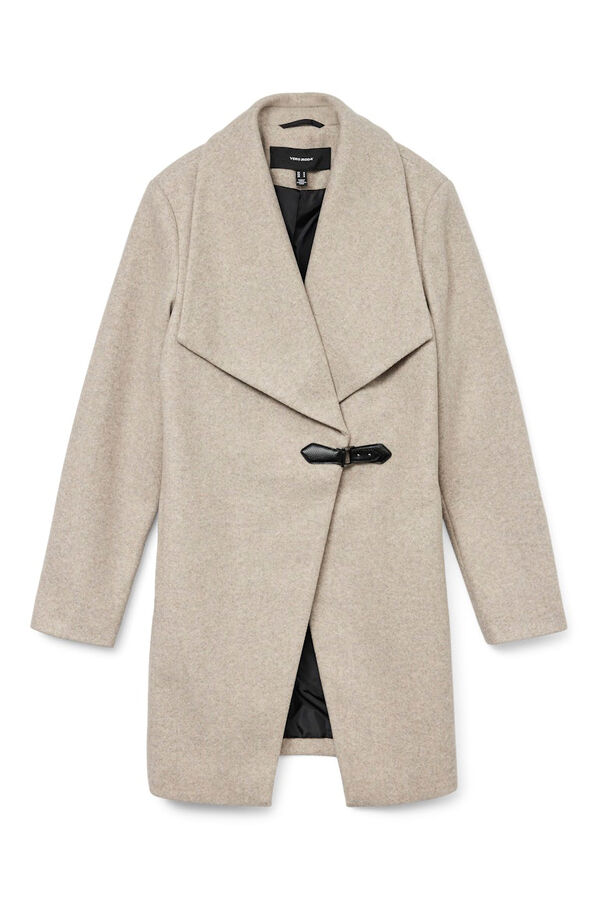 Vero Moda sobretudo de tecido midi Castanho
