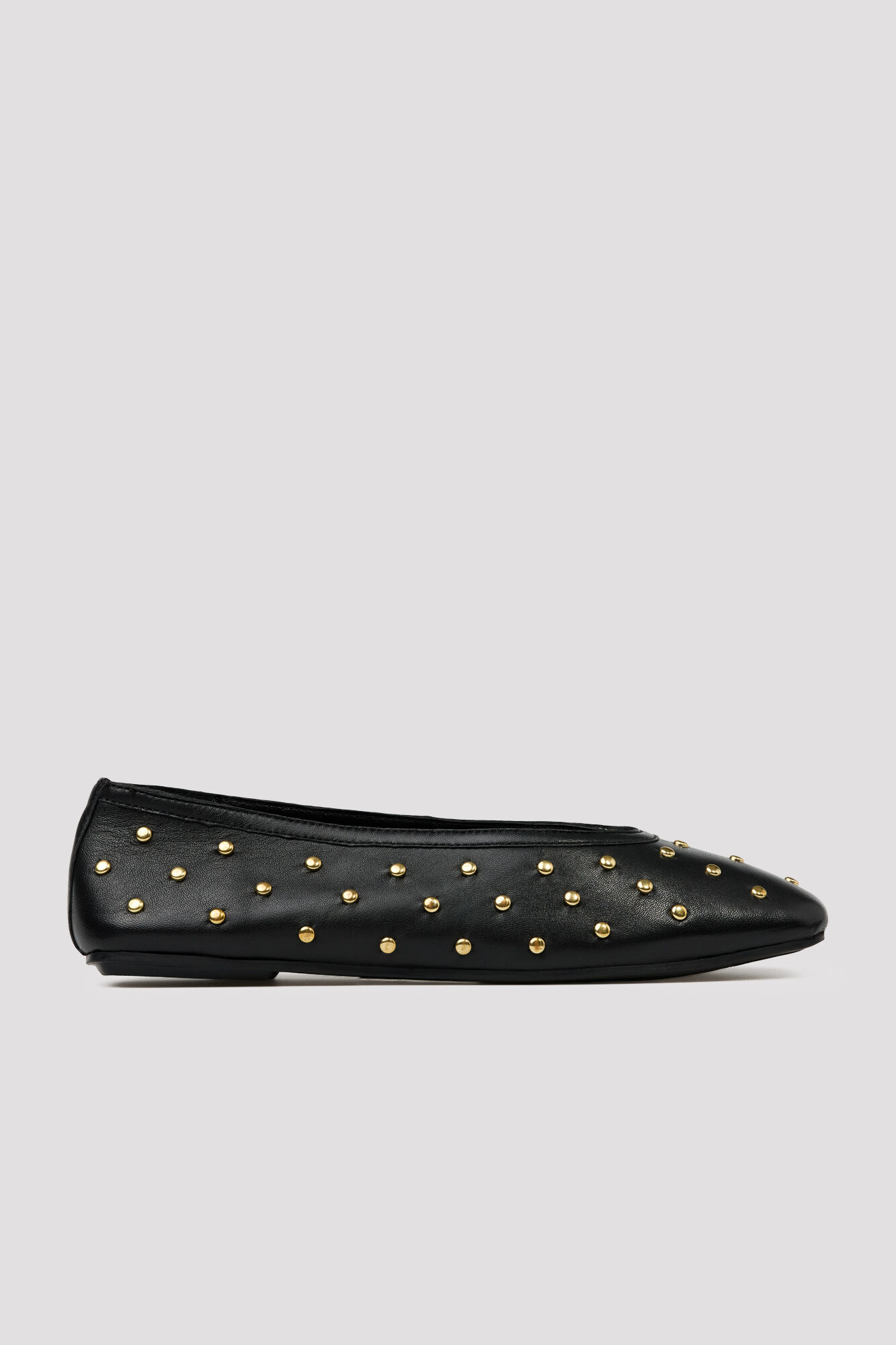 Cortefiel Leather studded ballet flats
