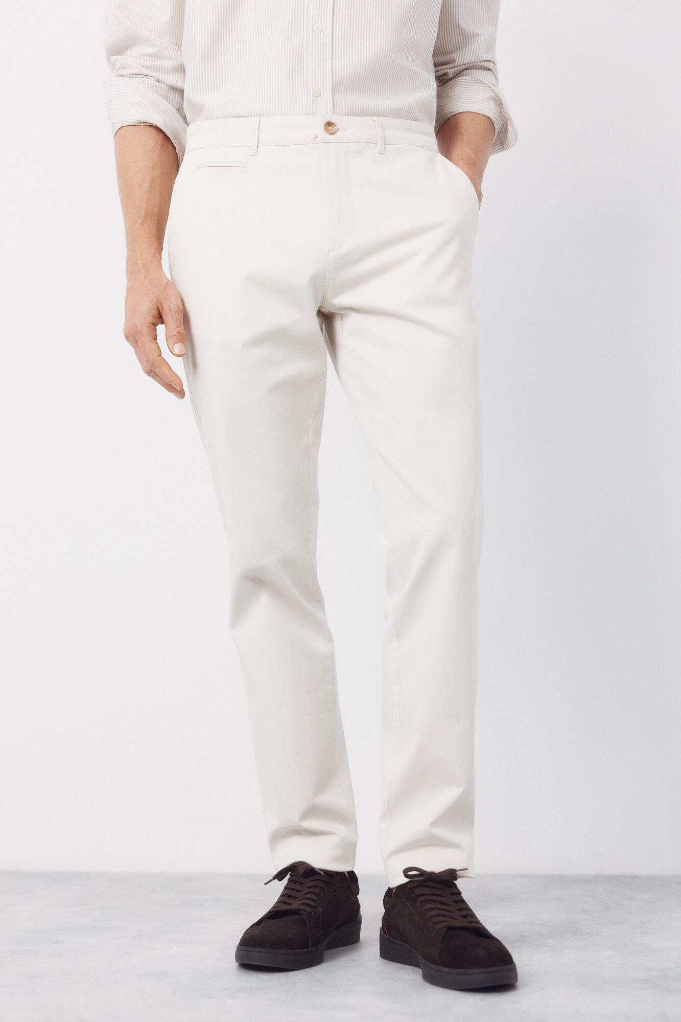 Cortefiel Slim fit lightweight chinos