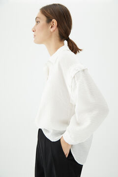 Cortefiel Shirt with detachable sleeves White
