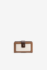 Vilanova Tricolour medium purse Camel