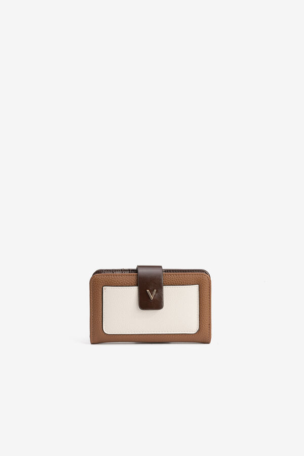 Vilanova Tricolour medium purse Camel