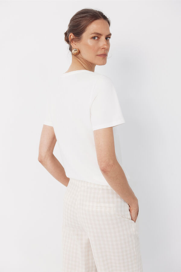 Cortefiel Printed t-shirt White