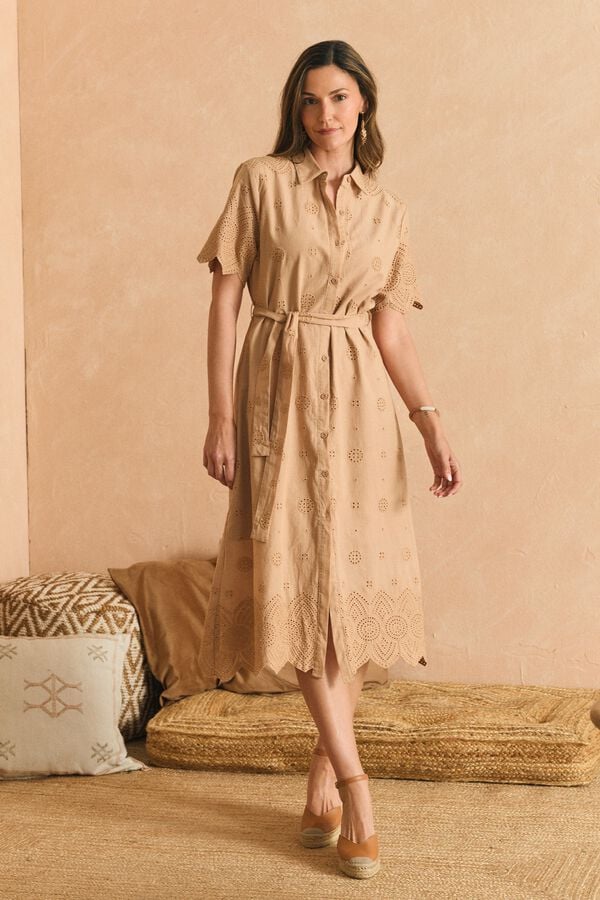 Pol&iacute;n Et Moi Vestido midi B&aacute;rbara Tostado