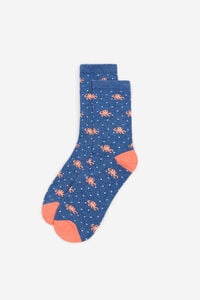 Cortefiel Octopus print long socks Blue