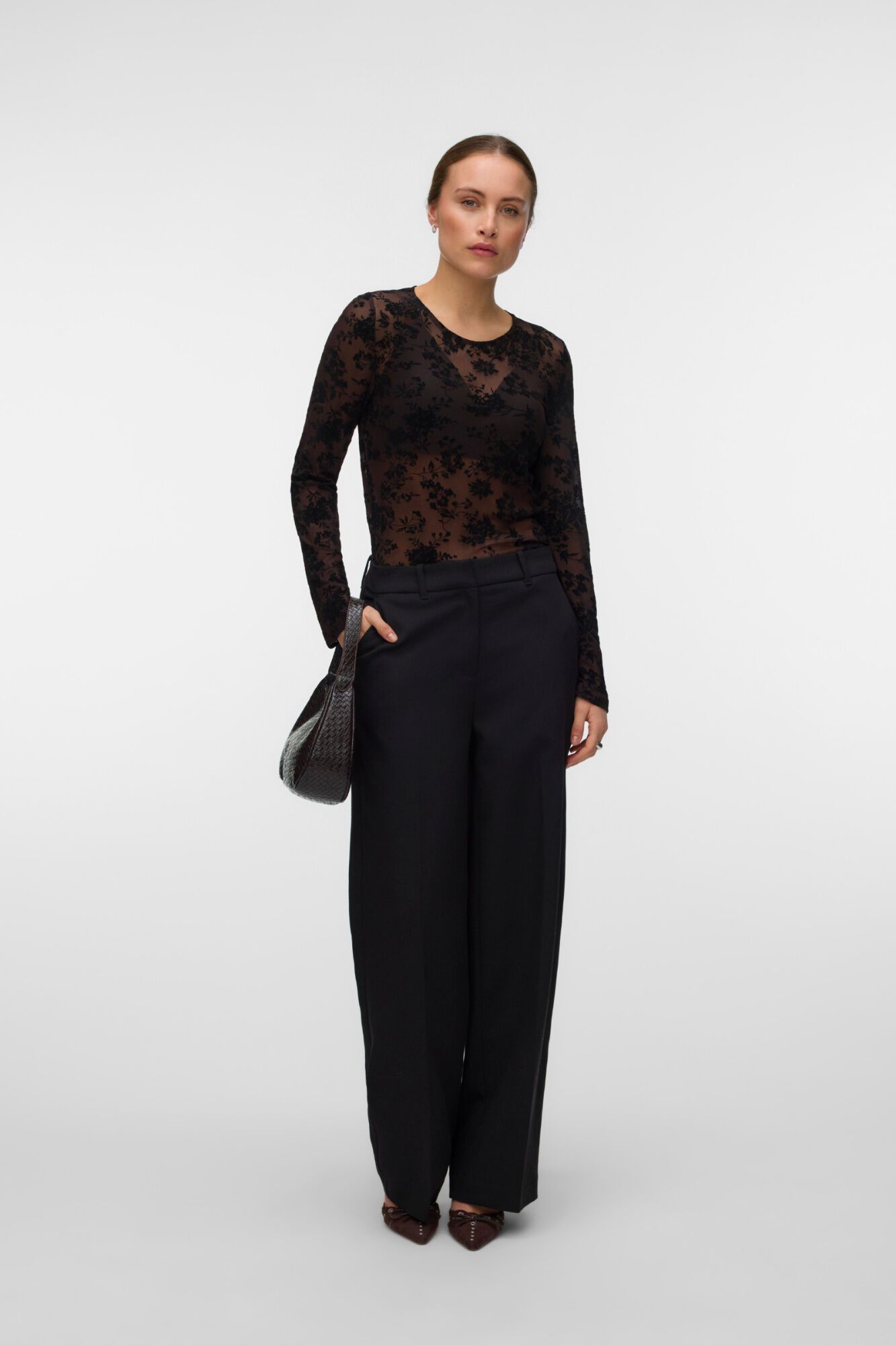 Vero Moda Top com decote redondo