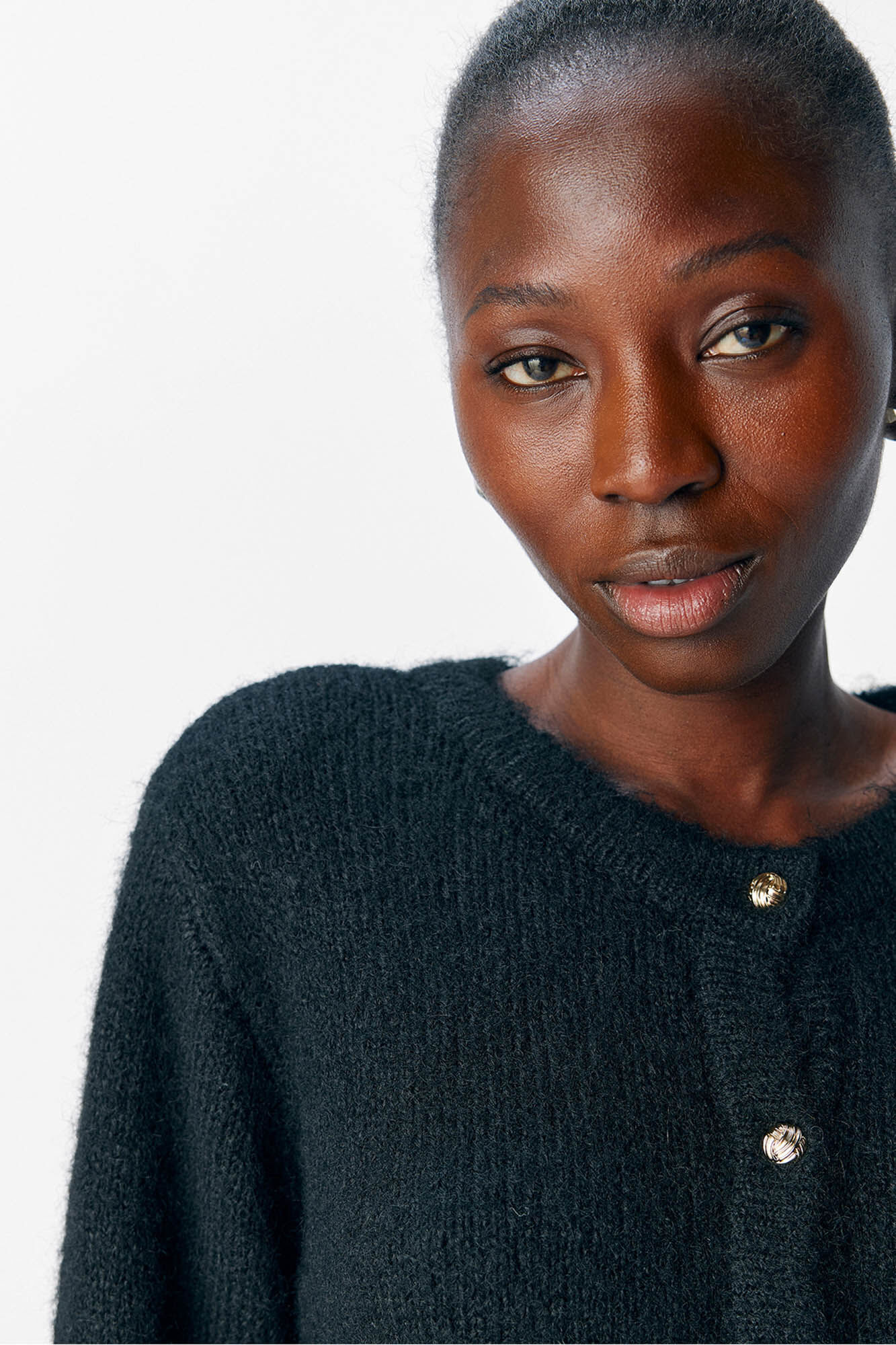 Object Cardigan de l&atilde; com gola redonda