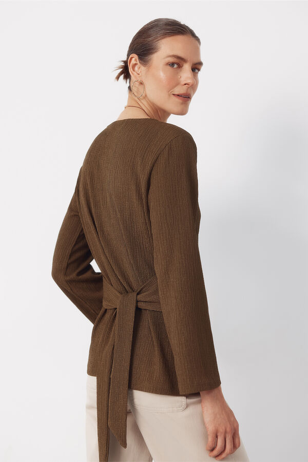 Cortefiel Front knot top Kaki