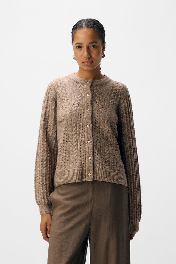 Object Cardigan malha Castanho