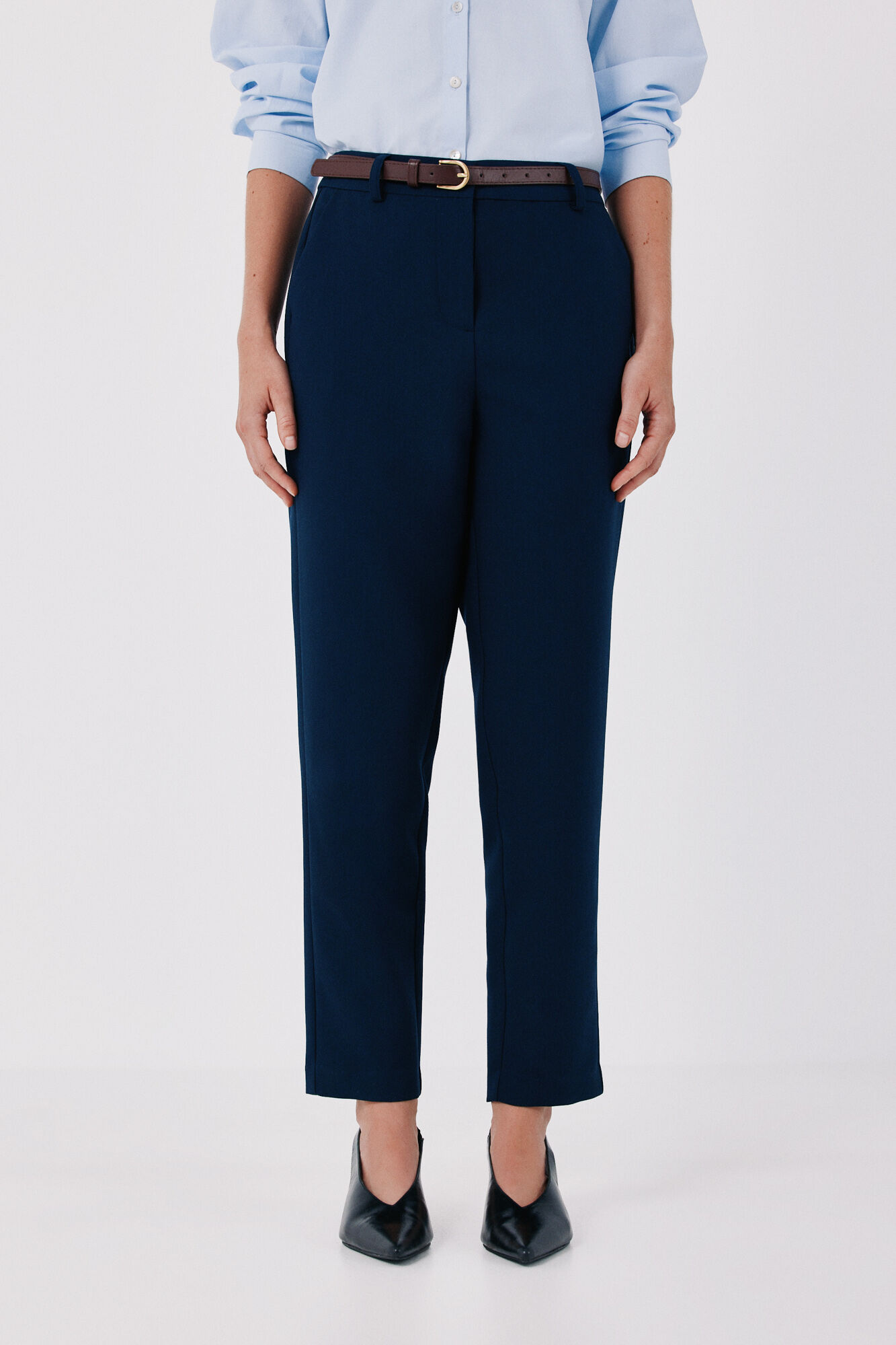 Cortefiel Women's tailored trousers with belt